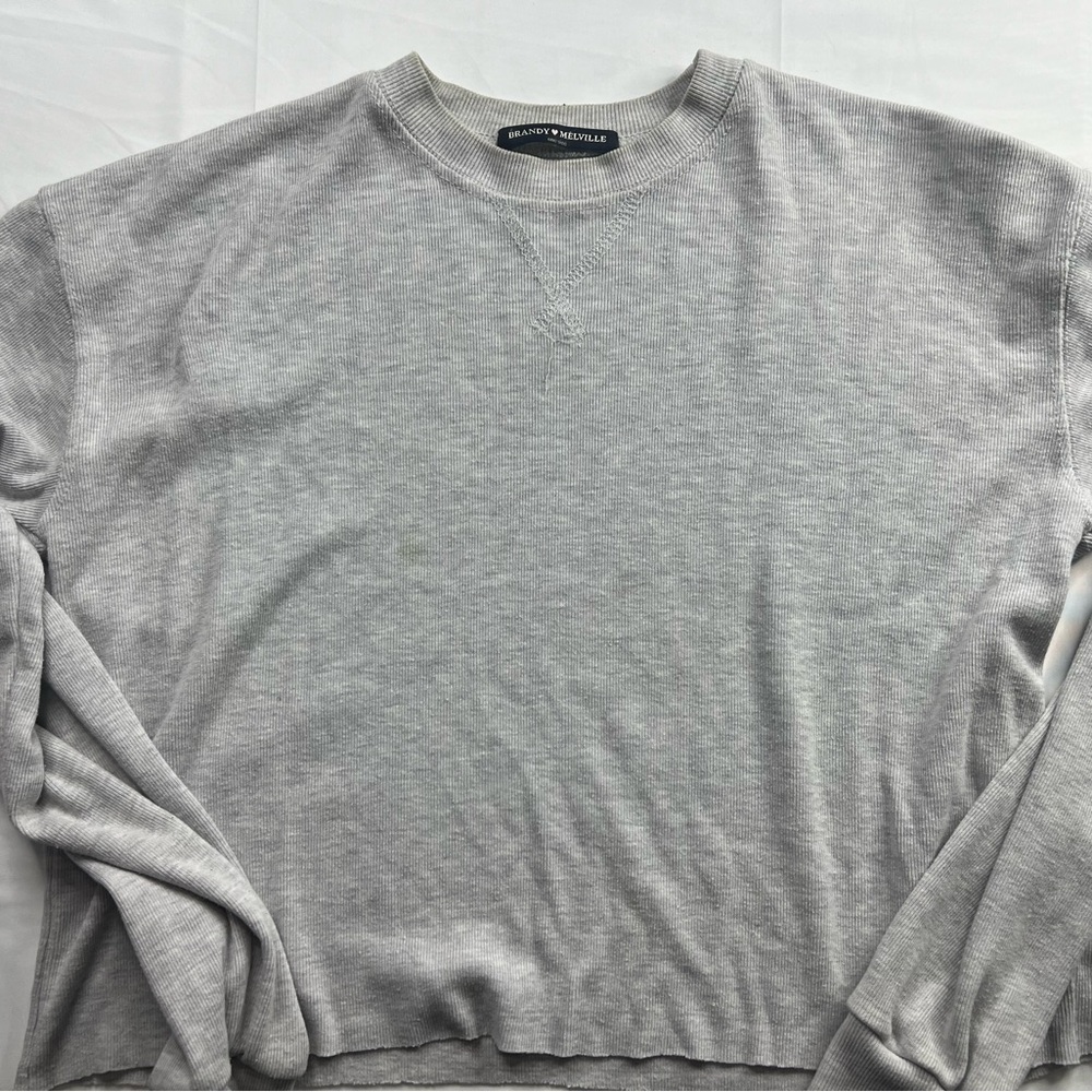 Brandy Melville Heather Gray Long Sleeve Top